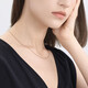 Chow Sang Sang 18K rose gold box pattern color gold necklace women's clavicle chain 03816N18KR40 cm