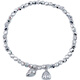 Beijing Gold Trading Center Co., Ltd. platinum bracelet for women pt950 two generations of joyful Di beads platinum bracelet birthday and Valentine's Day gift for girlfriend and wife, about 8.22g