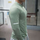 Summer fitness clothing for men, quick-drying, long-sleeved, thin, elastic and slim-fitting, outdoor running training, sports cycling clothing, sun protection, light gray M M
