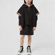 Burberry cape FW22 striped pullover loose lapel black children's style black M