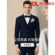 LILANZ Lilanz Suit Men's 2025 Autumn New Business Formal Groom's Dress Black M 170 Suitable for 120-140