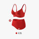 CK bra set for women with black technology jelly anti-gravity lifting small breasts push-up comfortable support underwear flagship burgundy (underwear + underwear + customized makeup storage bag) 70A flagship M size 32/70ABC