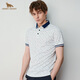 HENRY GRANT Henry Grant 2025 Summer Printed Logo Contrast Color POLO Shirt Men's Trendy Short-Sleeved Lapel T-Shirt White (QST242730U366) One Size 46 (170/92A)