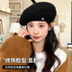 Snowy Manbere Hat Women's Autumn and Winter Versatile Warm and Showy Small Octagonal Hat British Retro Newsboy Painter Hat