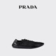 PRADA/Prada Gift Women's Re-Nylon and Sheep Leather Sneakers Black 35