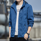 FTLF light luxury high-end brand jacket men's jacket spring, autumn and winter new style men's casual loose trendy outdoor leisure plus velvet Maple leaf black (spring and autumn style) XL (recommended weight 120-140Jin Jin equals 0.5 kg)