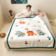 Children's blanket thickened autumn and winter double layer baby blanket small quilt kindergarten nap coral velvet blanket Dinosaur family 120cm*150cm double layer thickened 2.8Jin Jin equals 0.5kg