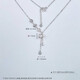 Lao Fengxiang platinum necklace pt950AB chain gourd copper coin tassel set chain for women as a birthday gift for girlfriend and wife platinum about 6.55g