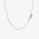 Meluxe Pt950 platinum necklace with flash O chain platinum chain plain chain birthday gift for wife flash O chain about 1.85g-45cm