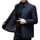 Lilang Men's Cotton Jacket Winter Lightweight Warm Lapel Middle-aged Cotton Jacket Business Men's Jacket Cotton Jacket 9602 Navy Blue L 170