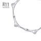 Chow Sang Sang Pt950 platinum heart-shaped double layer bracelet for women 91958B Price 19cm - 4.47g (including labor cost 400 yuan)
