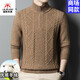 International Milan Ordos 100% cashmere sweater men's business jacquard zipper half turtleneck warm casual sheep sweater 9972-Camel Ordos/no pilling/super grade/cashmere XL 175 (recommended weight 140-160Jin Jin equals 0.5 kg)