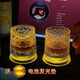 Muke rotating wine glass, free luminous coaster, luminous rotating whiskey glass, rotating decompression foreign wine glass tumbler, Dior pattern-rotating cup, free 1 luminous coaster