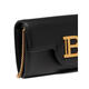 BALMAIN FW25 Light Luxury Women's B BUZZ Signature Chain Wallet Black One Size
