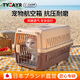 TYZAYR日本宠物航空箱猫咪托运箱狗狗外出便携车载猫笼子中小型犬国 新款【巧克力棕】宽提手【送隔尿板+碗】 1号外出便携 抗磨耐压