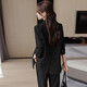 High-end suit suit for women 2025 new spring fashion temperament goddess style casual suit jacket two-piece set black jacket + B168# trousers XL (recommended 108-118 Jin Jin equals about 0.5 kg)