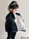 BALA suitable for girls velvet leather jacket 2025 autumn and winter fashionable and cool baby girl motorcycle style wallet velvet rabbit mink coat 90cm