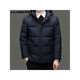 LILANZ利郎羽绒服男士新款冬季加厚白鸭绒中年商务休闲短款连帽外套 24063 卡其 14XL (175) (建议120-135斤)