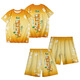 Bamaitu-Eisschwarz-Tee-Parodie das gleiche T-Shirt mit Internet-Prominenten, kurzärmelige Shorts-Anzug, sommer trendige runde Nackenmänner und Frauenanzug TXC9277 STKX411 ICE Black Tee-Black 4xl 155-170jin [Jin gleich 0,5 kg]