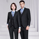 Professional suits for men and women, formal jackets, sales department sales work clothes, 4S store work clothes, bank suits, men - light gray jacket + trousers 2XL