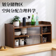 Dad Yao Coffee Cabinet Japanese Sideboard Desktop Storage Cabinet Dining Table Storage Rack Kitchen Cup Coffee Countertop Walnut Desktop Sideboard 59 Long Double Door