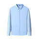 VICUTU hidden placket new velvet thickened men's shirt long-sleeved business casual no-iron stretch warm shirt men's sky blue M 165/48