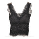 2025 Spring New Sexy Lace Beautiful Back Camisole Versatile Sleeveless Women's Underwear Dark Brown One Size