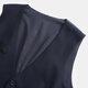 Goldlion Billiards Sports Series Autumn and Winter Men's Suit Vest Machine Washable Wool Stretch Vest Navy Blue-95 S