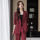 High-end suit suit for women 2025 new spring fashion temperament goddess style casual suit jacket two-piece set black jacket + B168# trousers XL (recommended 108-118 Jin Jin equals about 0.5 kg)