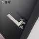 Huili Customized Black Split Door Lock Mechanical Room Door Lock Indoor Bedroom Simple Silent Wooden Door Handle Nordic Door Lock Matt Black Bedroom Door Lock (With Silent Lock Body) 35-50mm Universal Type with Key