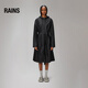 Rains春季长款夹克外套时尚风衣雨衣A-line Jacket Longer/12040 黑色 XS 160/76A （尺码偏大）