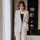 High-end suit suit for women 2025 new spring fashion temperament goddess style casual suit jacket two-piece set black jacket + B168# trousers XL (recommended 108-118 Jin Jin equals about 0.5 kg)