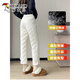 Woodpecker winter white duck down straight down pants for women outer wear 2026 new minus 40 degree extreme cold thickened cold-proof cotton pants black-regular S