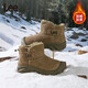 Lee children's shoes winter new versatile children's velvet snow boots girls Northeast warm cotton shoes boys 50% off gray green 33 recommended foot length 204-209mm
