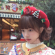 Zhizhou Christmas Hat Winter Female Beret Parent-child Student Warmth 2025 New Sweet Painter Hat Shows Small Face Red Christmas Tree Head Circumference 48-52cm Children's Size One Size