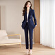 Suit suit women's high-end spring new business suit 2025 temperament interview formal work suit black jacket + bell bottoms (S6301+B259) L