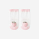 YEEHOO shopping mall same style children's socks for boys and girls spring and summer cute socks 2025 new baby doll socks light pink 3-6 months recommended foot length 8-10cm