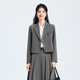 Formal suit for interview, small college student teacher wear, light workplace commuting professional suit skirt, black jacket + 2110 blue and white striped shirt + skirt L (recommended weight 106-118 Jin Jin equals about 0.5 kg)