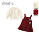 Fanlie VOONLIE girls' dress, winter style, children's plush velvet princess dress, one-year-old baby dress, New Year's Eve dress