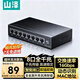 Shanze 8-port Gigabit steel shell switch network cable splitter business dormitory switch 4-port monitoring network extender hub splitter metal body TKQ08