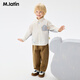 M.Latin Maratin children's clothing children's shirt 26 spring new style boys peek-a-boo literary college style color strip stitching