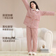 Malensa giant warm pajamas for women winter thickened velvet three-layer quilted 2025 new anti-static can be worn outside home clothes