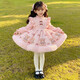 Kafanli (KafanIi) girls 2025 autumn and winter new velvet cute dress baby Lolita sweet fluffy birthday princess dress A05 pink bear velvet thickened sweet and cute 110