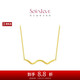 Chow Tai Fook SOINLOVE minimalist series 18K color gold minimalist ins style necklace for women VE154 40cm