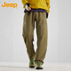 JEEP Jeep three-in-one assault casual pants men's winter velvet warm waterproof ski overalls dark gray XL