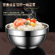 Runhuanian stainless steel rice bowl thickened steel bowl double-layer insulated bowl household children's anti-scalding soup bowl instant noodle bowl 16CM 10 pieces 316L double-layer bowl
