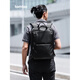 Tomtoc backpack men's commuter bag work computer bag casual business multi-functional backpack obsidian black