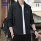 ROMON jacket men's autumn jacket men's business casual cadre top stand collar young and middle-aged men's ZH9908 black XL