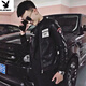 Playboy (PLAYBOY) Pilot Jacket Men's Motorcycle Handsome Leather Jacket Pi Shuai 2025 Spring and Autumn New Internet Celebrity Korean Slim Casual Jacket 8801 Black (High Quality, No Peeling) M Recommendation 85-110Jin Jin is equal to 0.5 kg