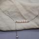 Everlasting Leaf Natural Freshwater Pearl Clavicle Chain Balance Beam Pendant S925 Necklace 5-6mm Balance Beam with Small Beads